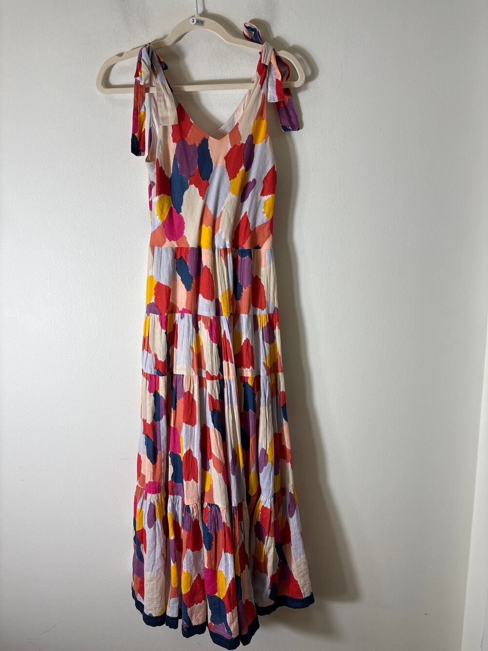 Pants Store Multicolored Sleeveless Tiered Cotton Maxi Dress Sz M